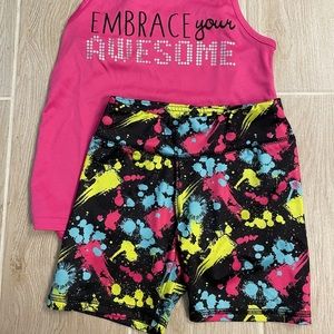 Girls tank top and bike shorts